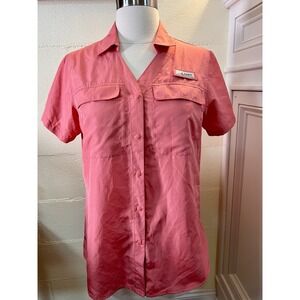 Habit Vented Fishing Shirt S/Sleeve Snap Front Hiking‎ Solar Factor 40+ Sz Small